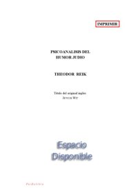 cover of the book Psicoanalisis del Humor Judio