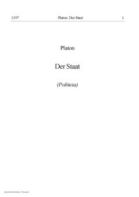 cover of the book Der Staat (Politeia)