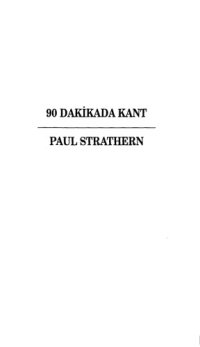 cover of the book 90 Dakikada Kant