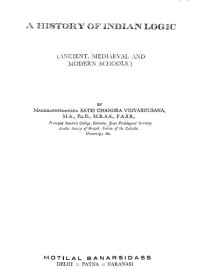 cover of the book A History of Indian Logic (Ancient, Mediaeval and Modern Schools)