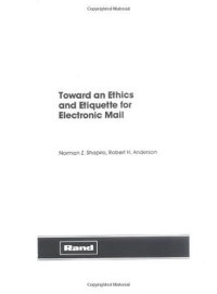 cover of the book Toward an Ethics and Etiquette for Electronic Mail