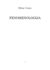 cover of the book Feomenologija