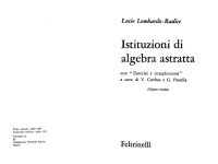 cover of the book Istituzioni di algebra astratta. Con esercizi e complementi