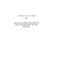 cover of the book Byzantine Monuments and Topography of the Pontos, vol. I (Dumbarton Oaks Studies 20.1)