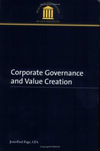 cover of the book Corporate Governance and Value Creation