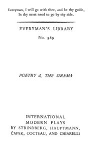 cover of the book International Modern Plays (Everyman Paperbacks)