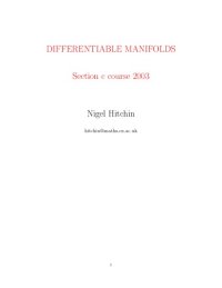 cover of the book Diferentiable Manifolds - Section C Course 2003 (Lecture Notes)