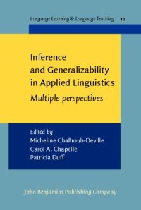 cover of the book Inference And Generalizability in Applied Linguistics: Multiple Perspectives (Language Learning and Language Teaching)