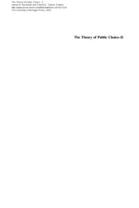 cover of the book The Theory of Public Choice - II (v. 2)