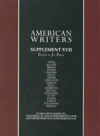 cover of the book American Writers Supplement XVII (Max Apple to Franz Wright)