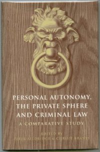 cover of the book Personal Autonomy, the Private Sphere and the Criminal Law: A Comparative Study