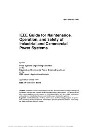 cover of the book IEEE Guide for Maintenance, Operation & Safety of Industrial & Commercial Power Systems