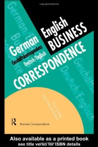 cover of the book German English Business Correspondence (Languages for Business)