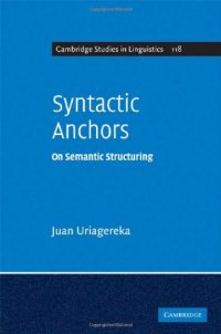 cover of the book Syntactic Anchors: On Semantic Structuring