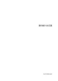 cover of the book Homo sacer