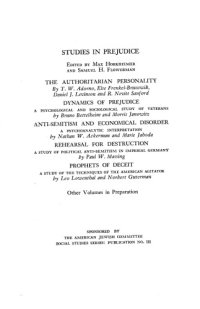 cover of the book The Authoritarian Personality