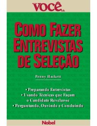 cover of the book Como Fazer Entrevistas de Selecao  Portuguese