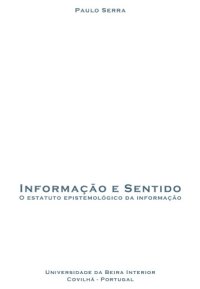 cover of the book Informacao e sentido : o estatuto epistemologico da informacao