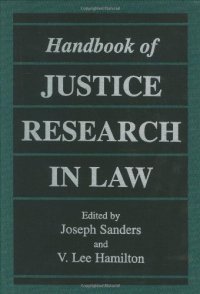 cover of the book Handbook of Justice Research in Law