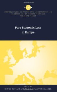 cover of the book Pure Economic Loss in Europe (The Common Core of European Private Law)