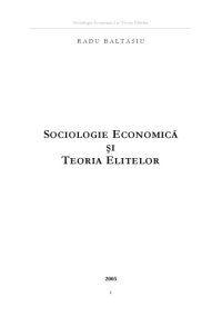 cover of the book Sociologie economica si teoria elitelor