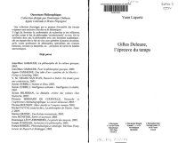 cover of the book Gilles Deleuze, l'epreuve du temps