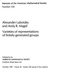 cover of the book Varieties of Representations of Finitely Generated Groups