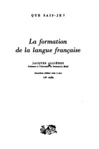 cover of the book Formation de la langue francaise