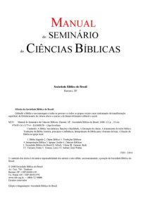 cover of the book Manual do Seminario de Ciencias Biblicas