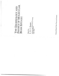 cover of the book The Technology and Physics of Molecular Beam Epitaxy