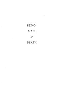 cover of the book Being, Man, and Death: A Key to Heidegger