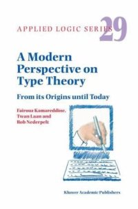 cover of the book A Modern Perspective on Type Theory: From its Origins until Today