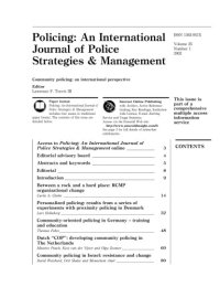 cover of the book Policing: An International Journal of Police Strategies & Management, Volume 25, Number 1, 2002