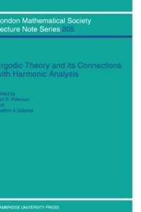 cover of the book Ergodic Theory and its Connections with Harmonic Analysis: Proceedings of the 1993 Alexandria Conference