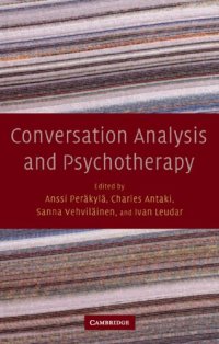 cover of the book Conversation Analysis and Psychotherapy