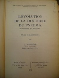 cover of the book L´Évolution de la doctrine du pneuma du stoicisme a S. Augustin (extract)