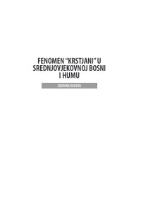 cover of the book Fenomen “krstjani” u srednjovjekovnoj Bosni i Humu. Zbornik radova.