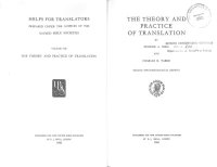 cover of the book The Theory and Practice of Translation: With Special Reference to Bible Translating (Helps for Translators)