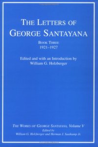 cover of the book The Letters of George Santayana, Book 3: 1921-1927