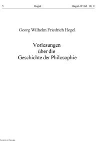 cover of the book Vorlesungen uber die Geschichte der Philosophie - Einleitung