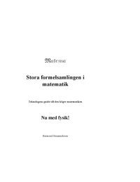 cover of the book Matema - Stora formelsamlingen i matematik