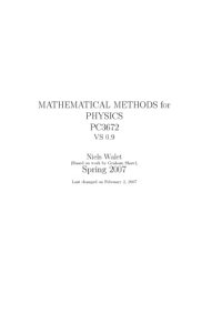 cover of the book Methods For Physics Pc3672 Vs 0.9, 2007-02 (Based on work by Graham Shaw)