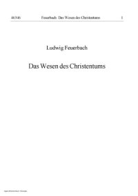 cover of the book Ludwig Feuerbach - Das Wesen des Christentums