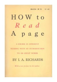 cover of the book How to Read a Page: A Course in Efficient Reading with an Introduction to a hundred Great Words