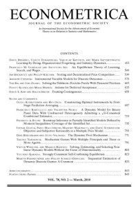 cover of the book Econometrica 2010 Vol.78 No.2