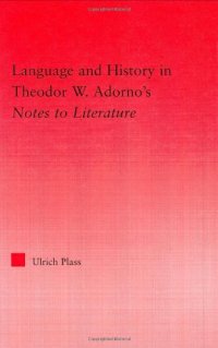 cover of the book Language and History in Adorno's Notes to Literature (Studies in Philosophy)