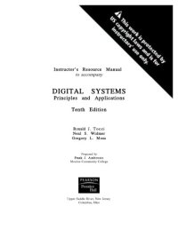 cover of the book Instructor's Resource Manual to Accompany Digital Systems: Principles and Applications, 10th Edition