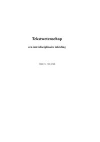 cover of the book Tekstwetenschap: Een interdisciplinaire inleiding (Aula-boeken ; 633)