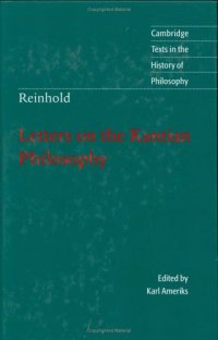 cover of the book Reinhold: Letters on the Kantian Philosophy