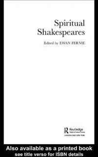 cover of the book Spiritual Shakespeares (Accents on Shakespeare)